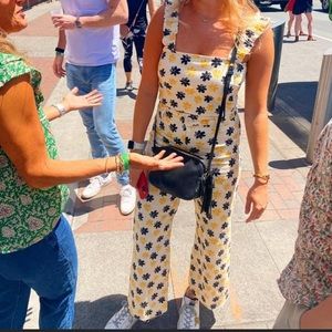 Zara Black and Yellow Denim Set Size Large